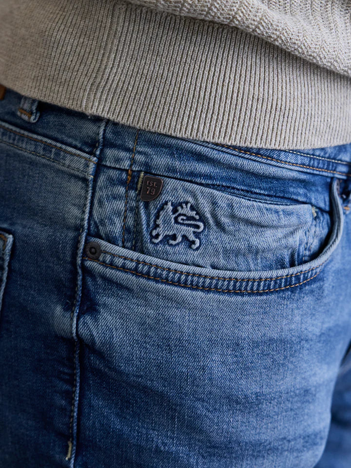 Lerros, Baxter 5-Pocket-Denim im Used-Look, RELAXED FIT, Comfort Stretch