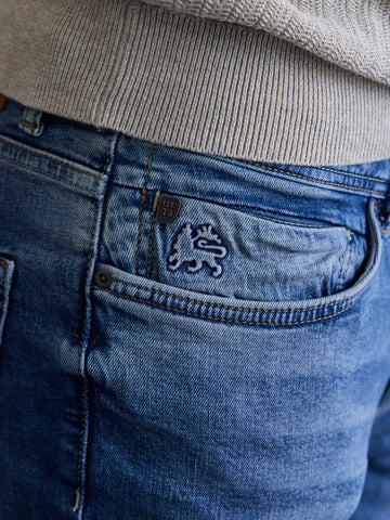 Lerros, Baxter 5-Pocket-Denim im Used-Look, RELAXED FIT, Comfort Stretch