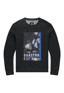 Gaastra,Black Sweater With Exclusive Themed Graphic