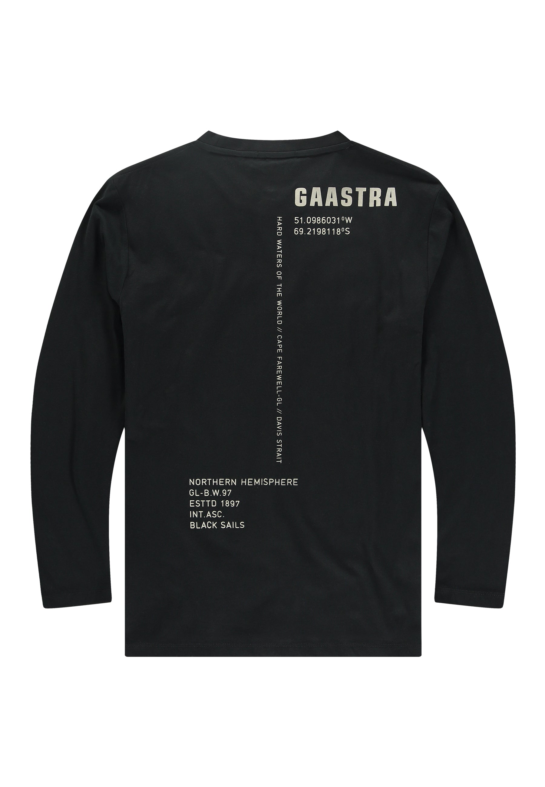 Gaastra, Black Sweatshirt With Woven Details