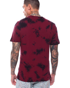 True Religion, Burgundy Tie Dye Graphic T-Shirt