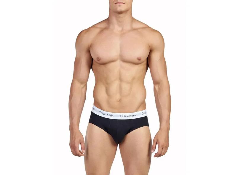 Calvin Klein, Cotton Stretch 3 Pack Hip Briefs Black/White