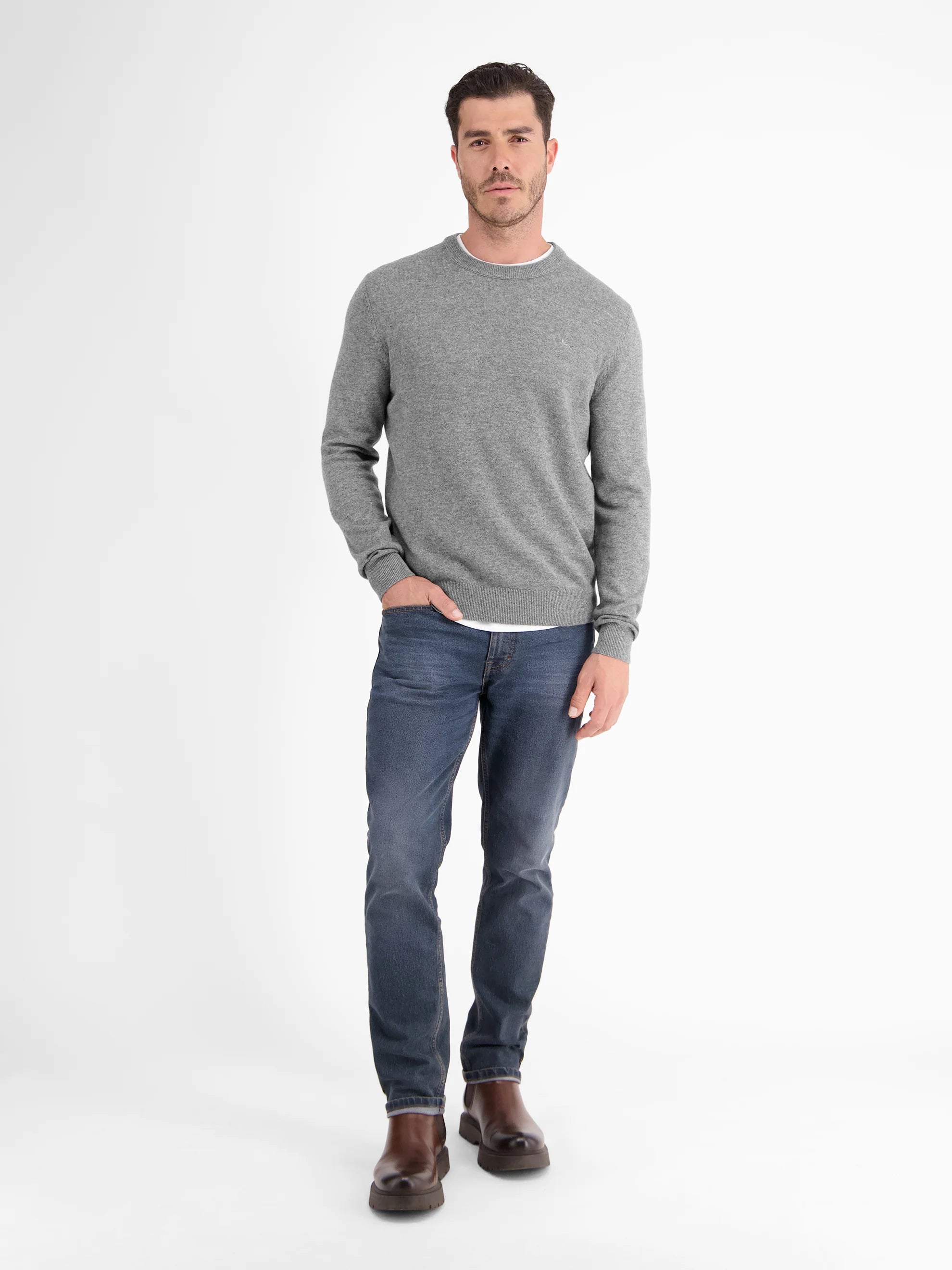 Lerros, Grey  Soft Virgin Wool & Cashmere Sweater