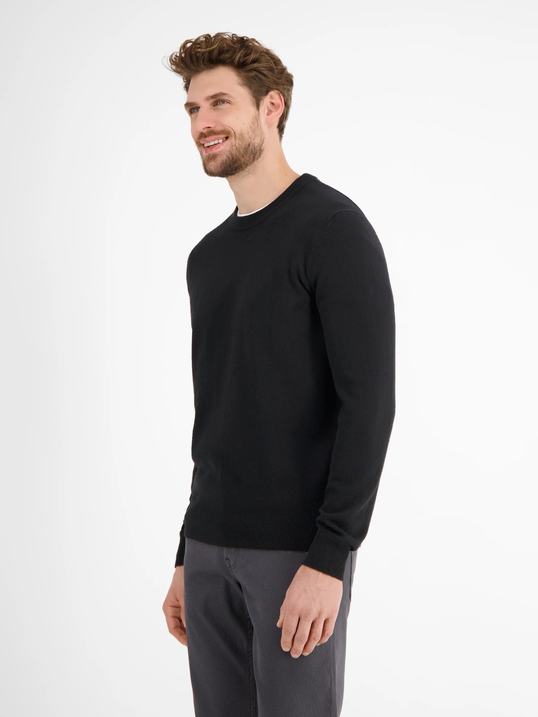 Lerros, Black Soft Virgin Wool & Cashmere Sweater