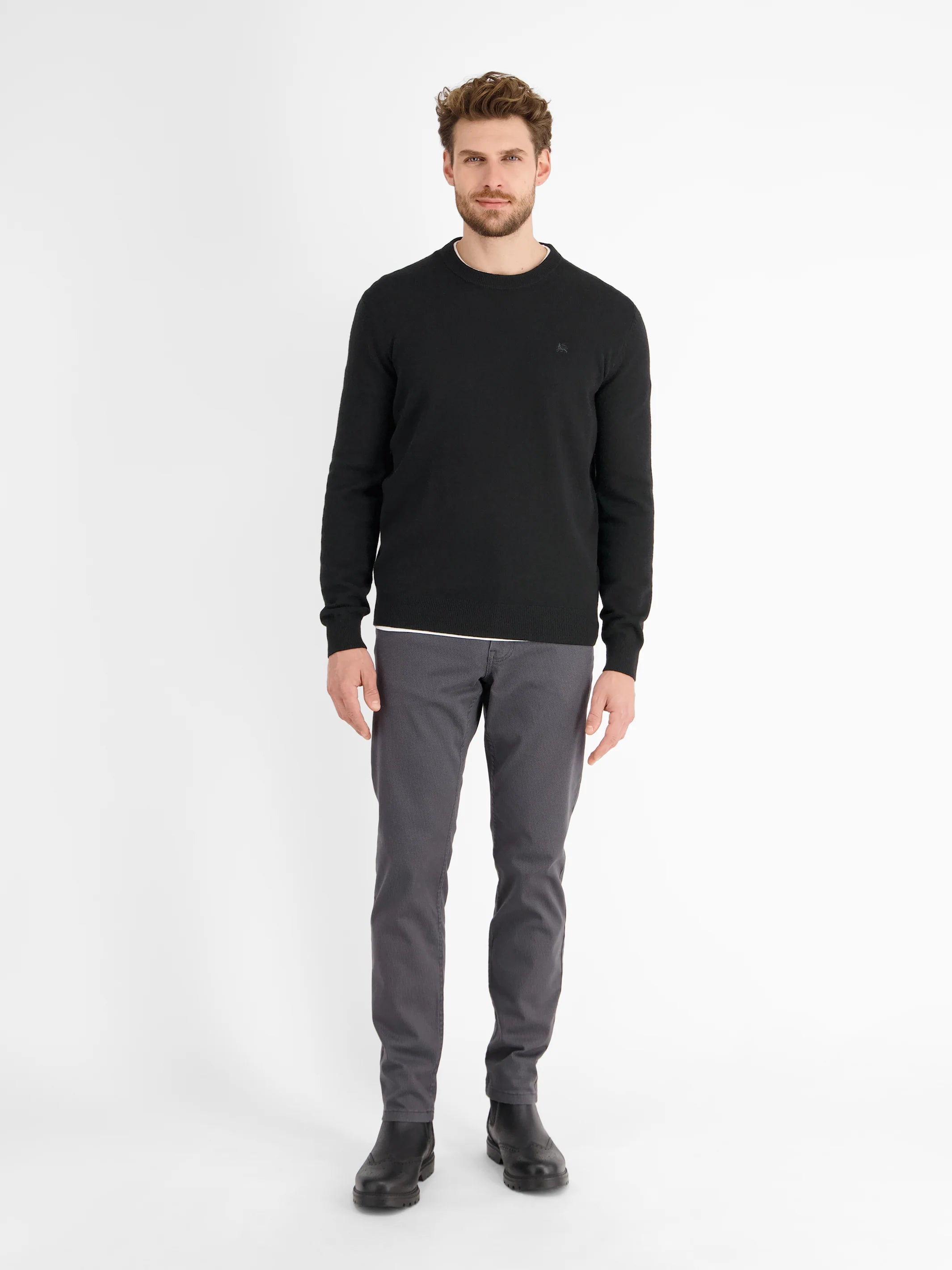 Lerros, Black Soft Virgin Wool & Cashmere Sweater