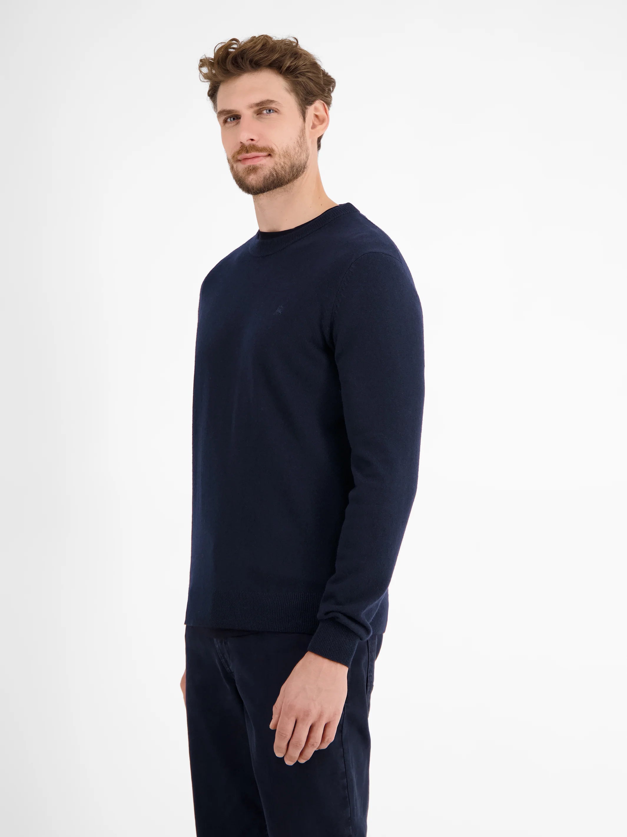 Lerros, Navy Soft Virgin Wool & Cashmere Sweater