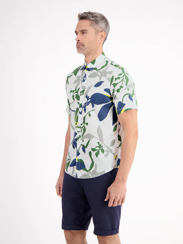 Lerros, White Hawaiian-Style Summer Shirt