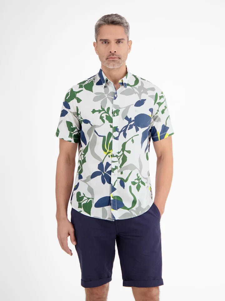Lerros, White Hawaiian-Style Summer Shirt
