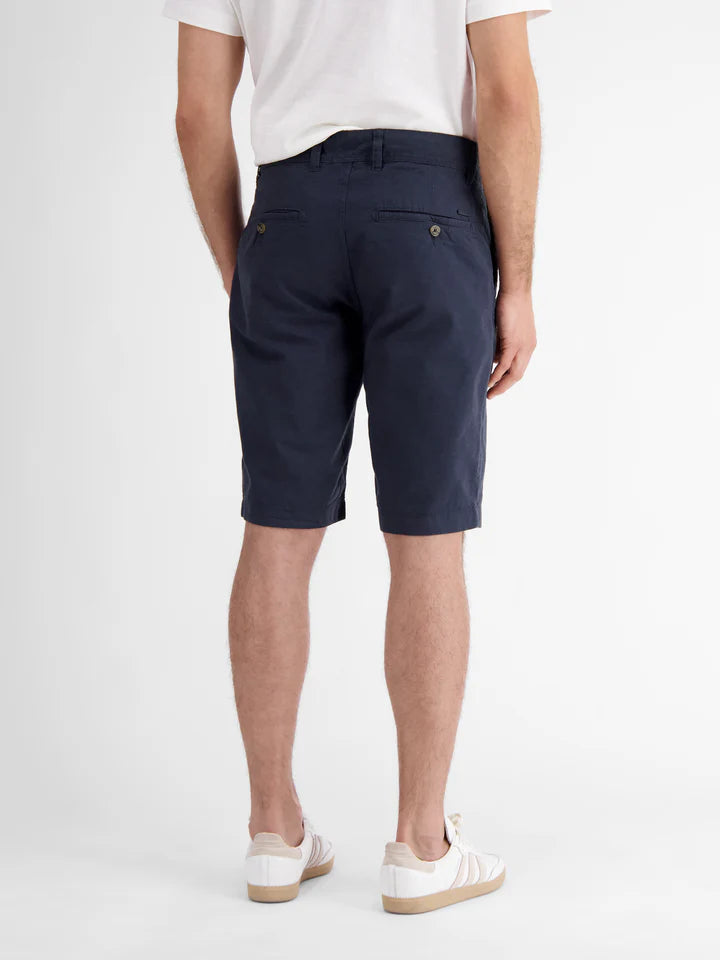 Lerros, Navy Chino Bermuda shorts with linen content