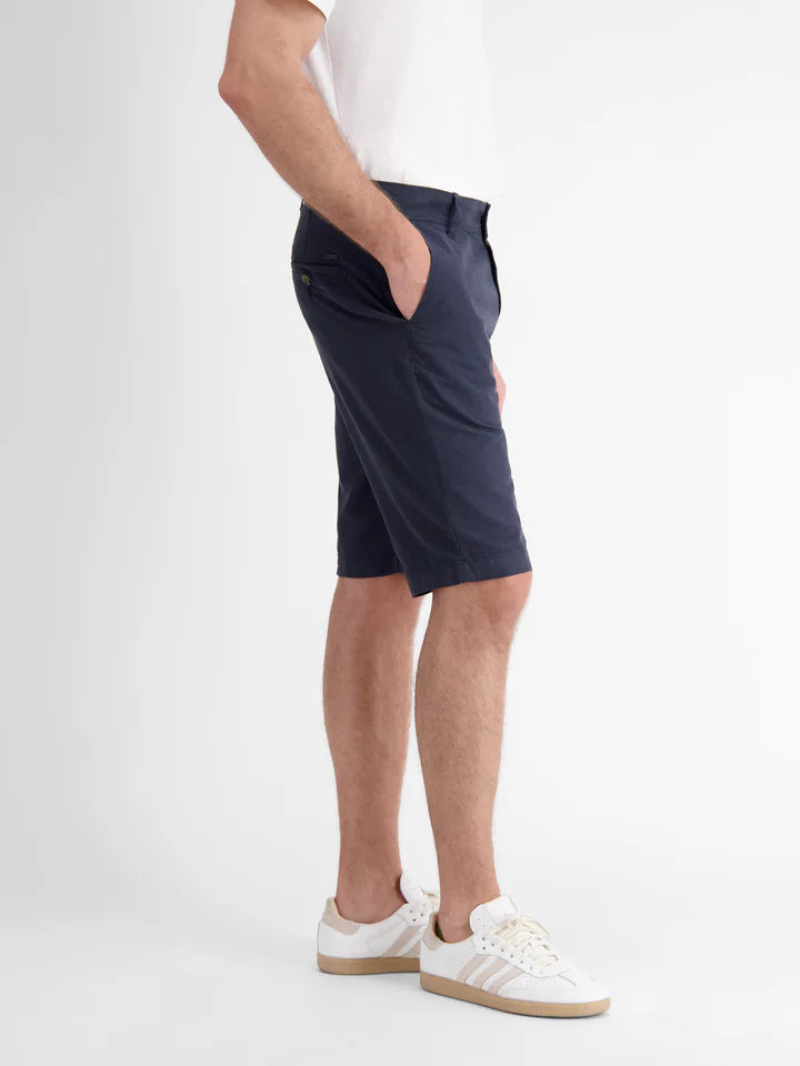 Lerros, Navy Chino Bermuda shorts with linen content