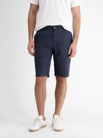 Lerros, Navy Chino Bermuda shorts with linen content