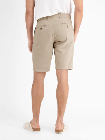 Lerros, Beige Chino Bermuda shorts with linen content