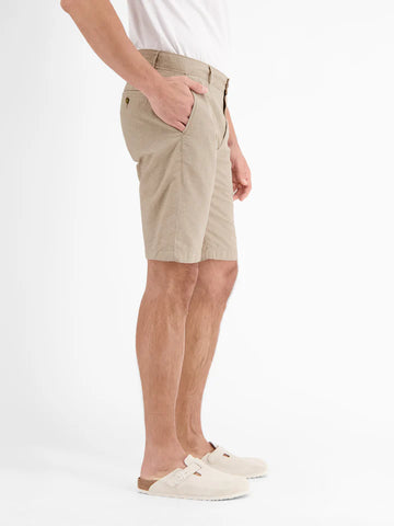 Lerros, Beige Chino Bermuda shorts with linen content