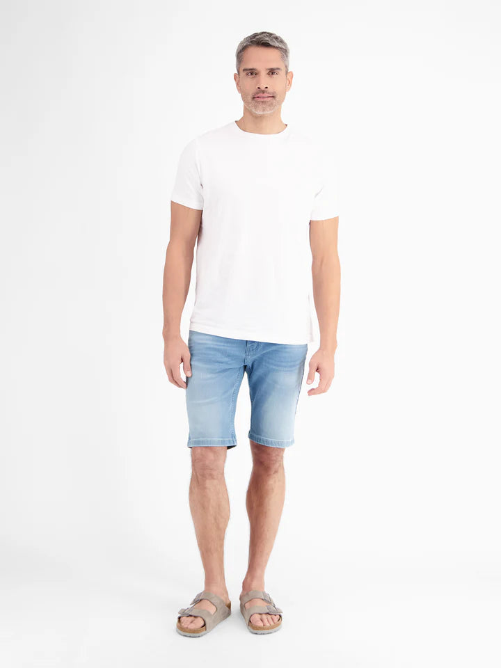 Lerros, Light Blue Denim Bermuda Shorts In Comfort Stretch