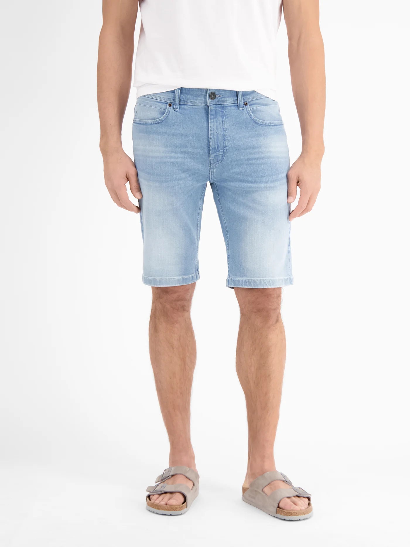 Lerros, Light Blue Denim Bermuda Shorts In Comfort Stretch