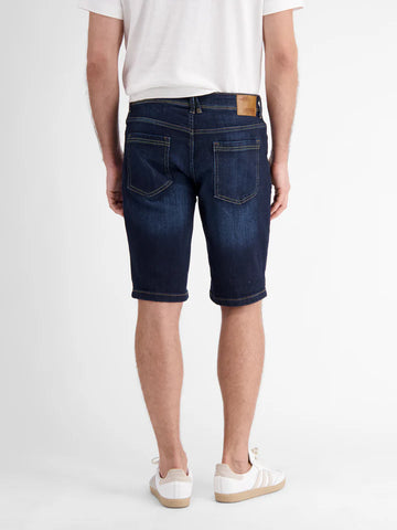 Lerros, Dark Navy Denim Bermuda Shorts In Comfort Stretch
