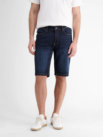 Lerros, Dark Navy Denim Bermuda Shorts In Comfort Stretch
