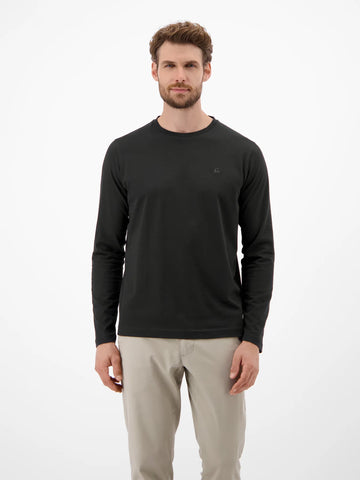 Lerros, Black Long Sleeves Basic Tee