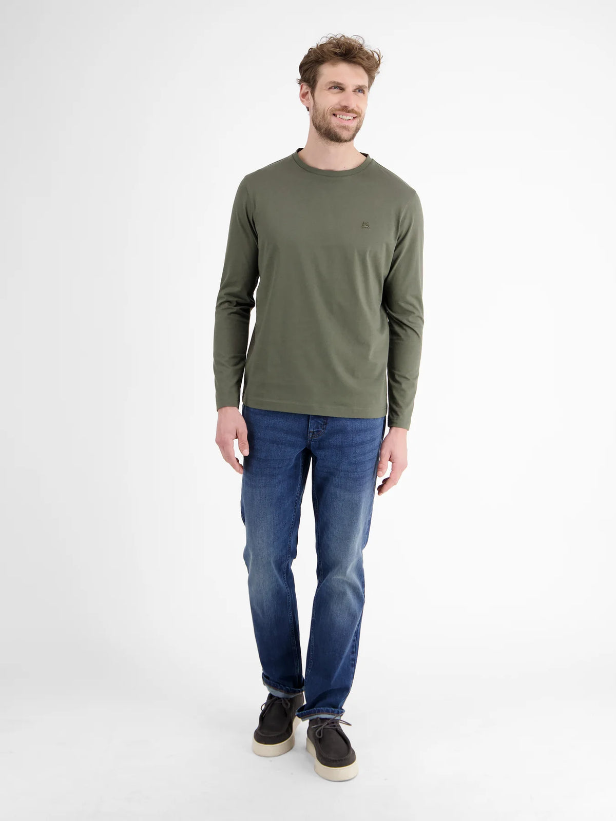 Lerros, Olive Long Sleeves Basic Tee