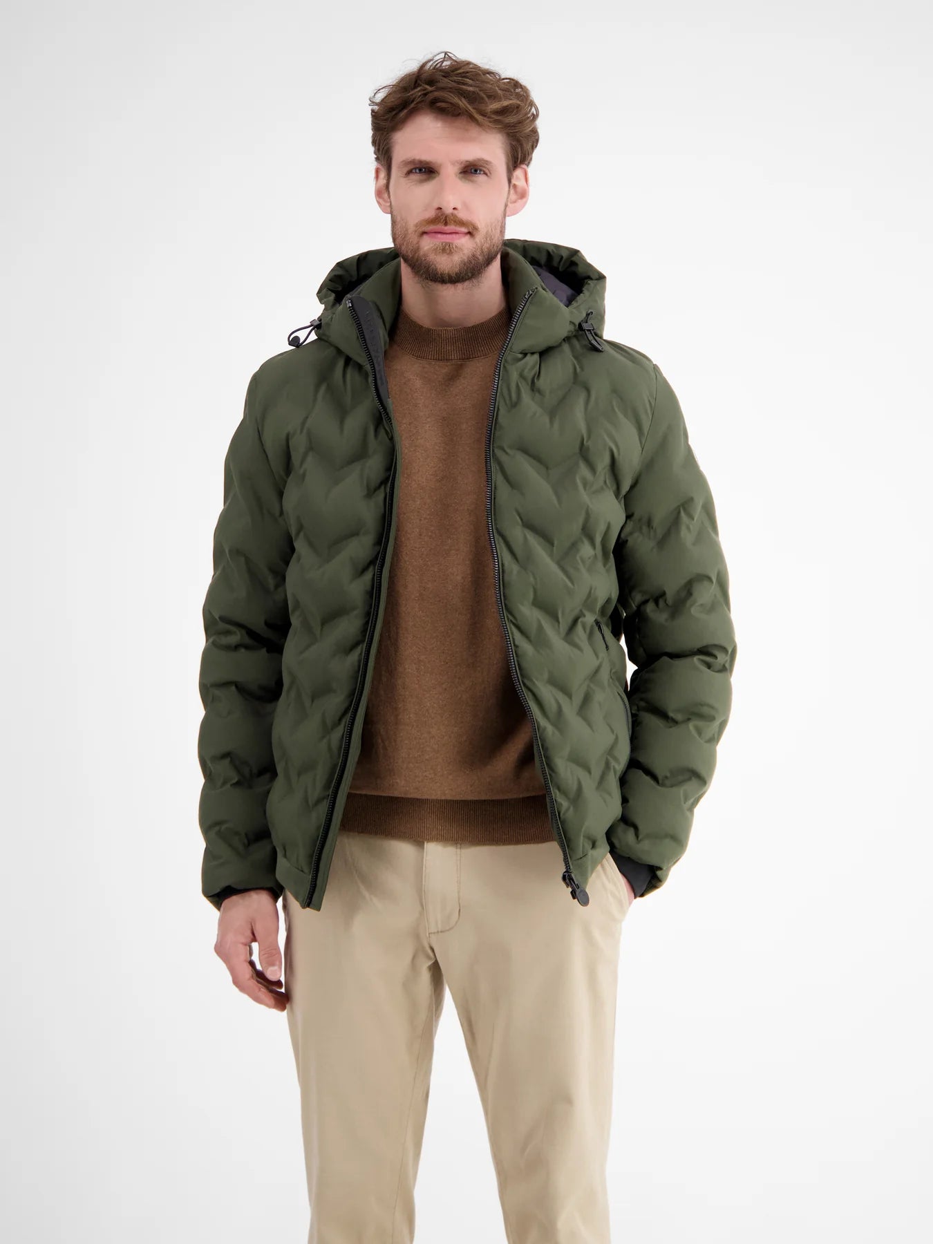 Lerros, Olive Functional Quilted Jacket
