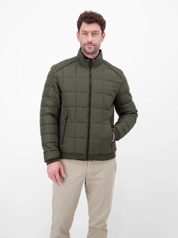 Lerros, Middle Brown Quilted jacket in wool look