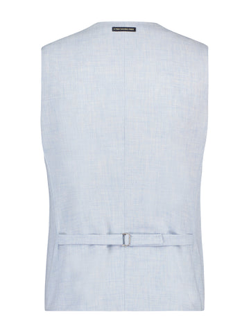 A Fish Named Fred, Blue Linen-Look Waistcoat
