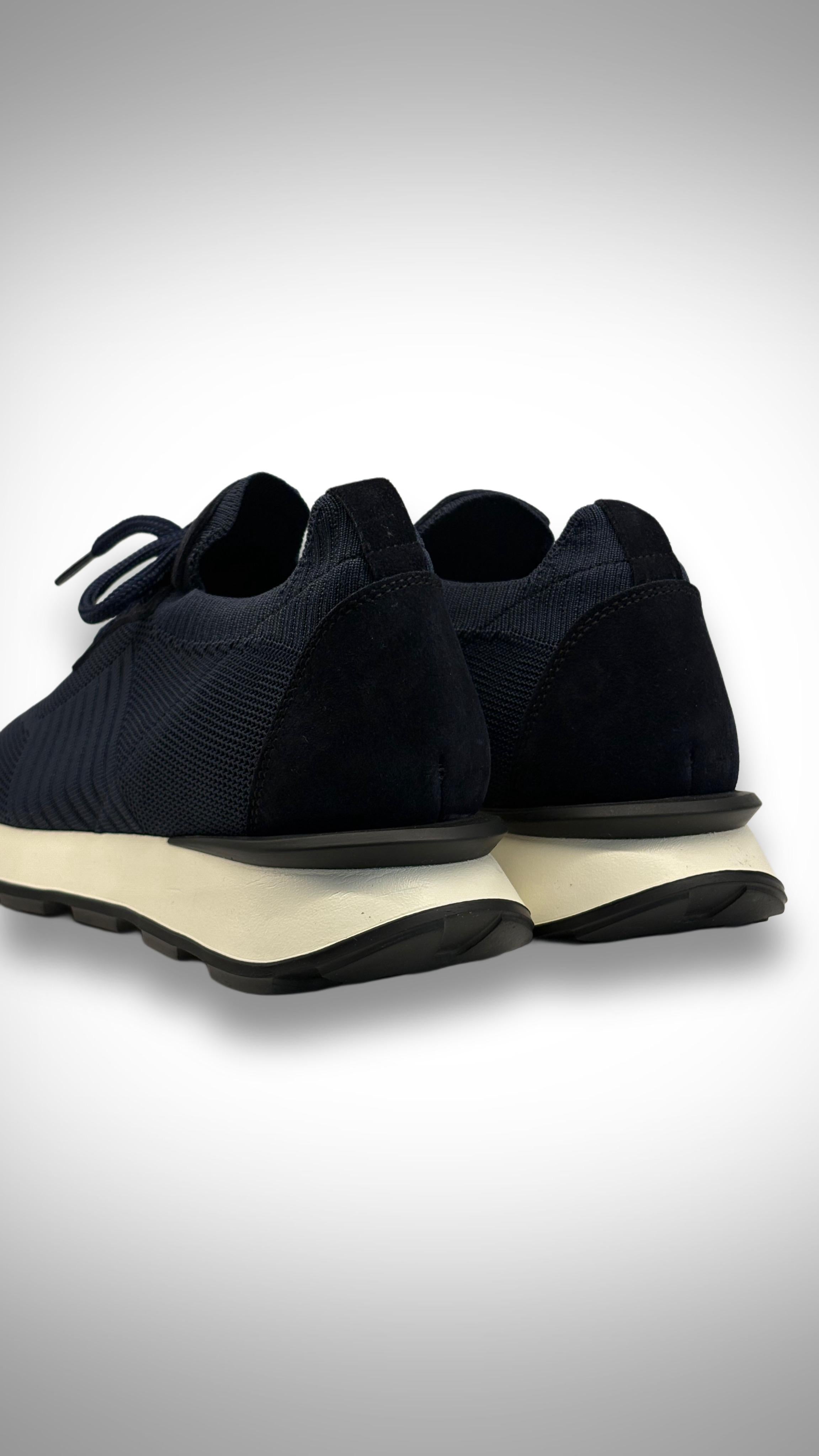 Pedro, Flexible Sneakers in Navy Wish Wool