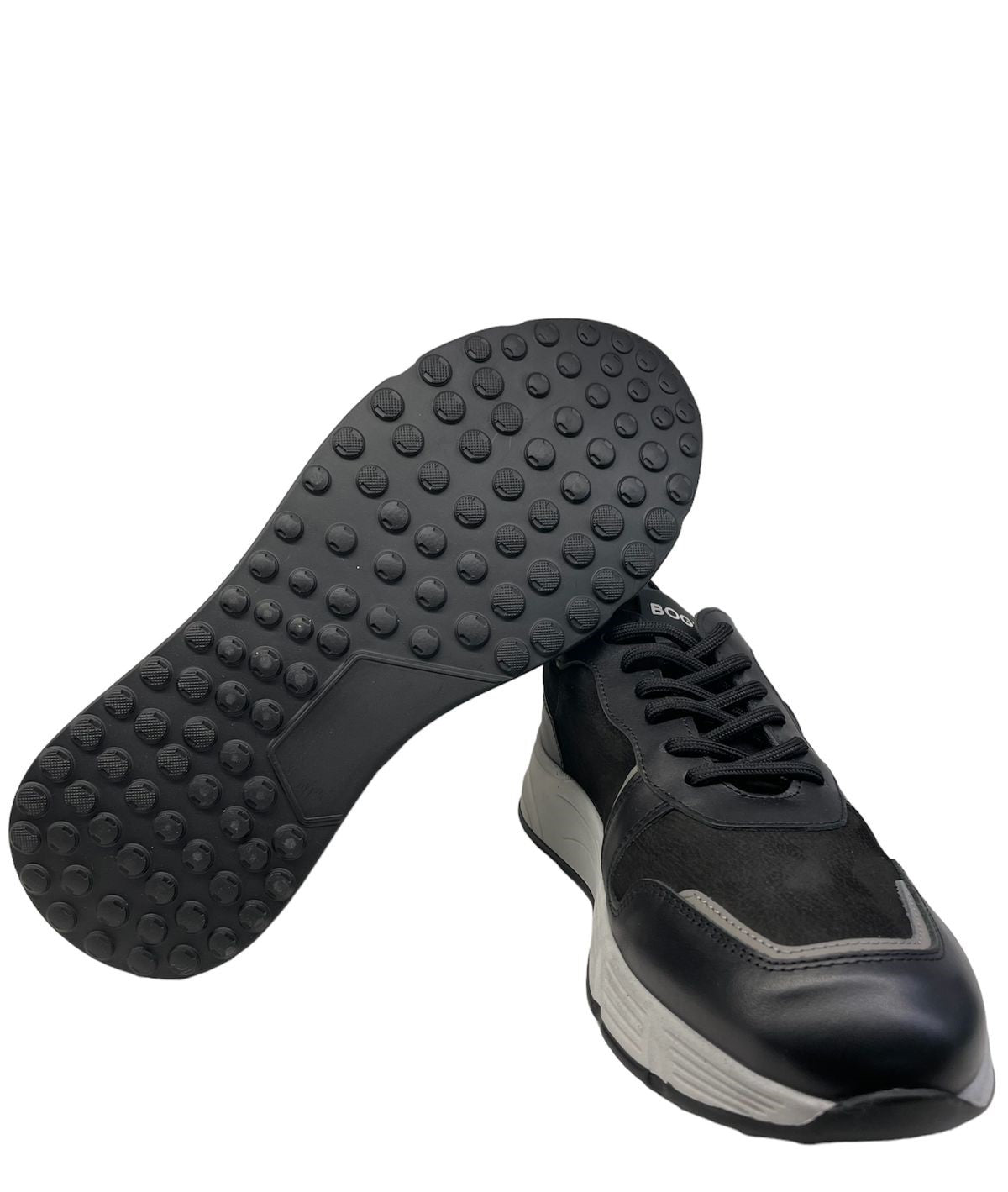 Bogner,  Black Leather Mixed Fabrics