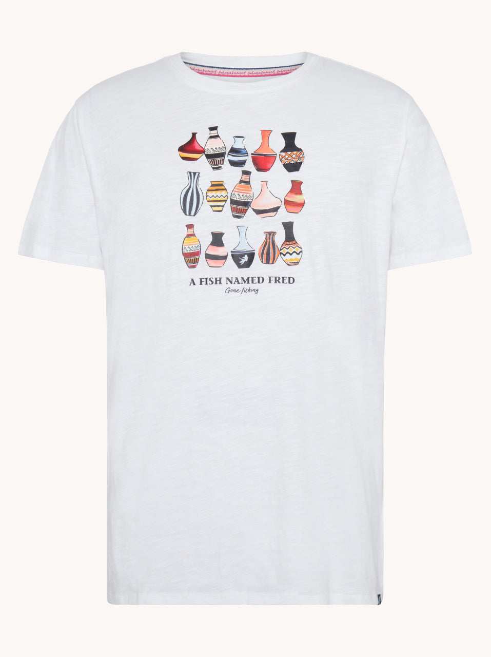 A Fish Named Fred, White T-Shirt vase