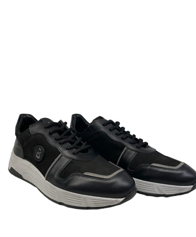 Bogner,  Black Leather Mixed Fabrics