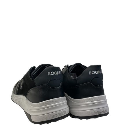 Bogner,  Black Leather Mixed Fabrics