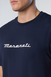North Sails By Maserati,T-shirt With Maxi Trident