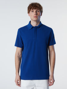 North Sails By Maserati,Electrical Blue  Technical Pique Polo Shirt
