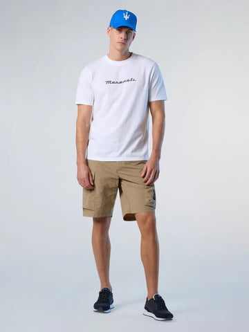 North Sails By Maserati,White T-shirt With Maxi Trident