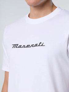 North Sails By Maserati,White T-shirt With Maxi Trident