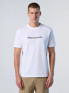 North Sails By Maserati,White T-shirt With Maxi Trident