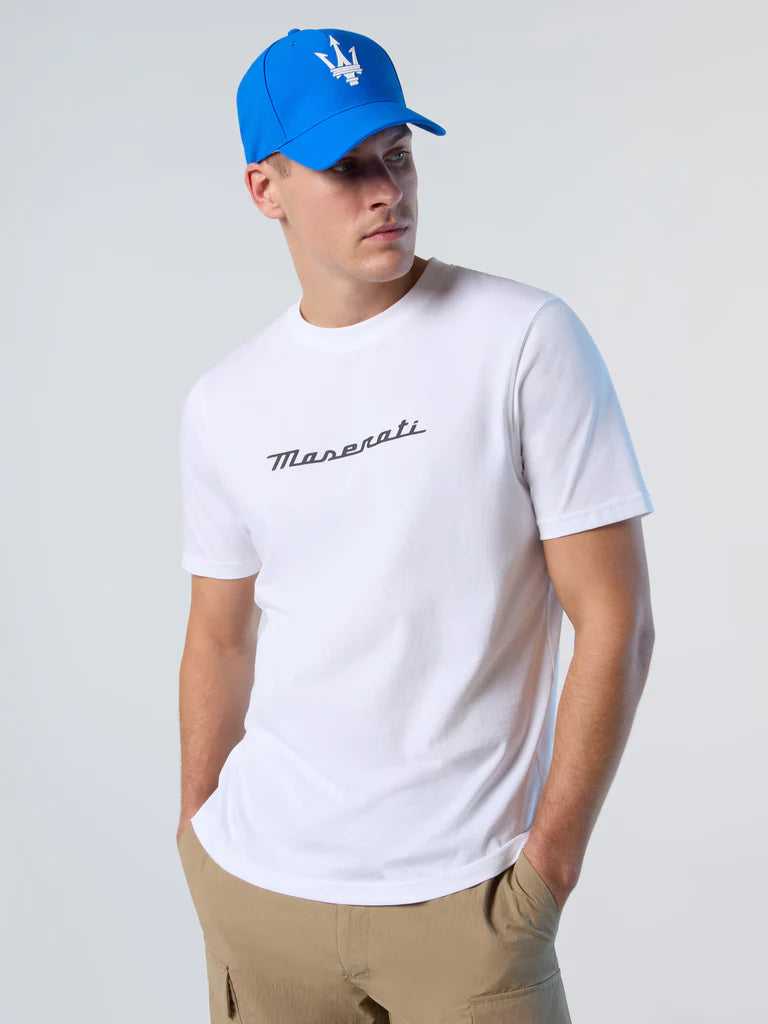 North Sails By Maserati,White T-shirt With Maxi Trident