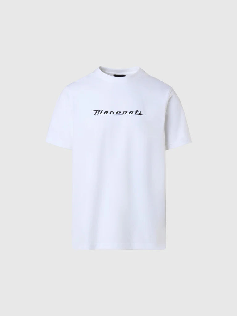 North Sails By Maserati,White T-shirt With Maxi Trident