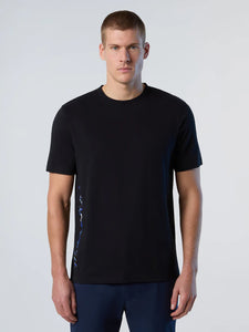 North Sails By Maserati, Black T-shirt With Trident Print