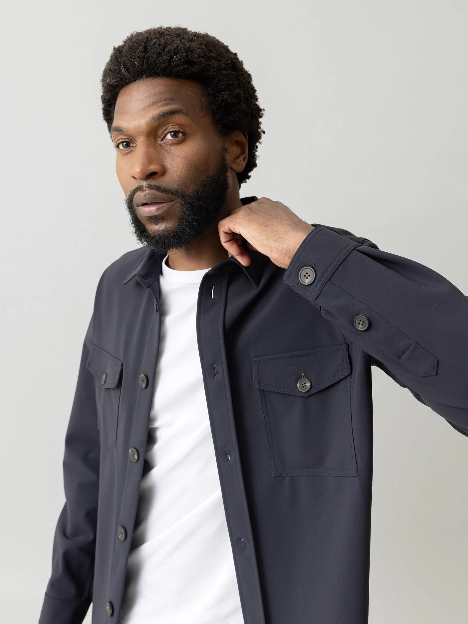 Mos Mosh, Navy Traver Overshirt