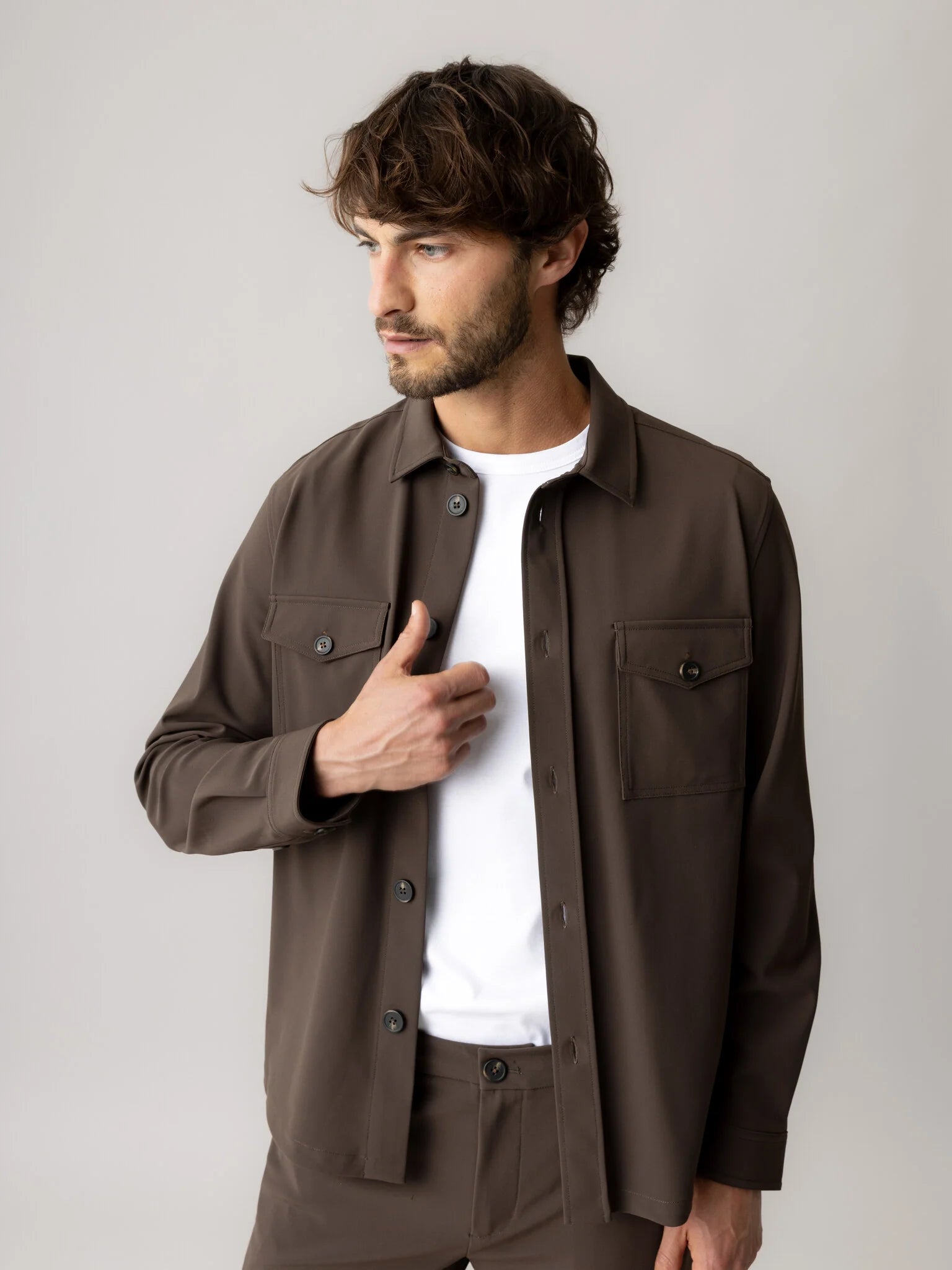Mos Mosh, Brown Traver Overshirt