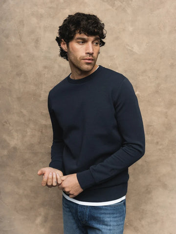 Mos Mosh, Navy Crew Neck Sweater