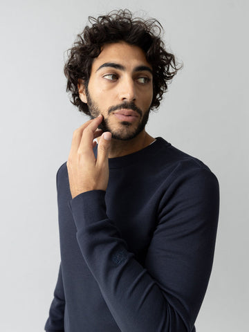 Mos Mosh, Navy Crew Neck Sweater