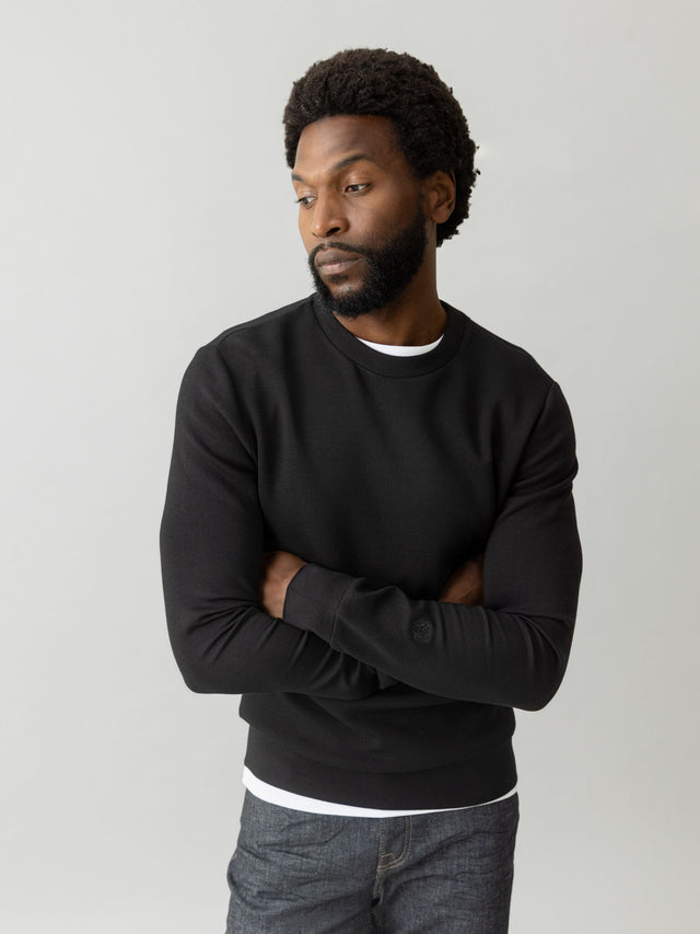 Mos Mosh, Black Crew Neck Sweater