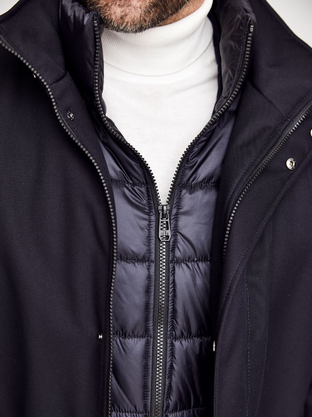 Cabano New Canadian, Wool Look Navy Jacket
