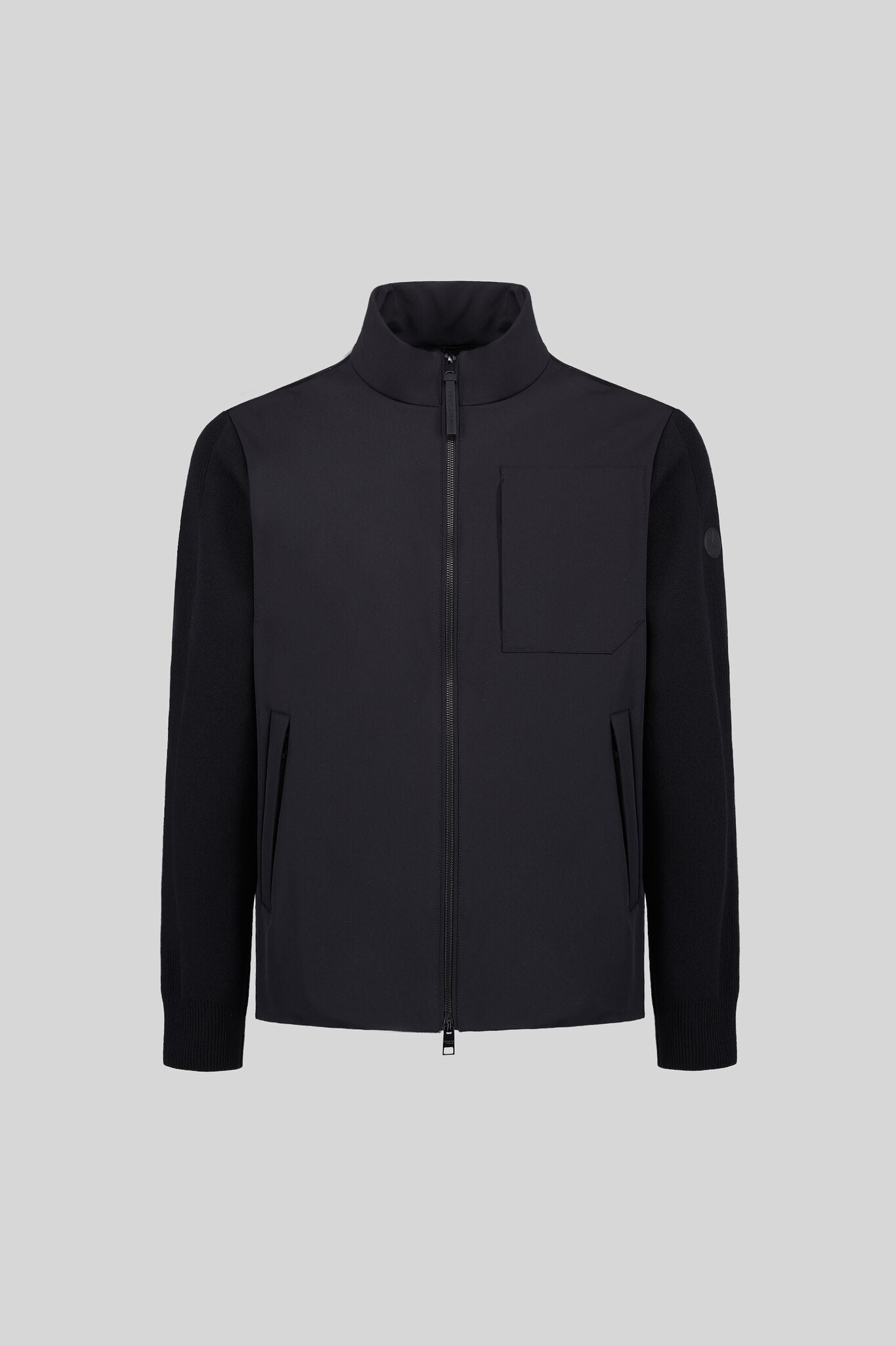 People Of Shibuya, Habaki Technical Zip-Up Jacket with Stand Collar-Black