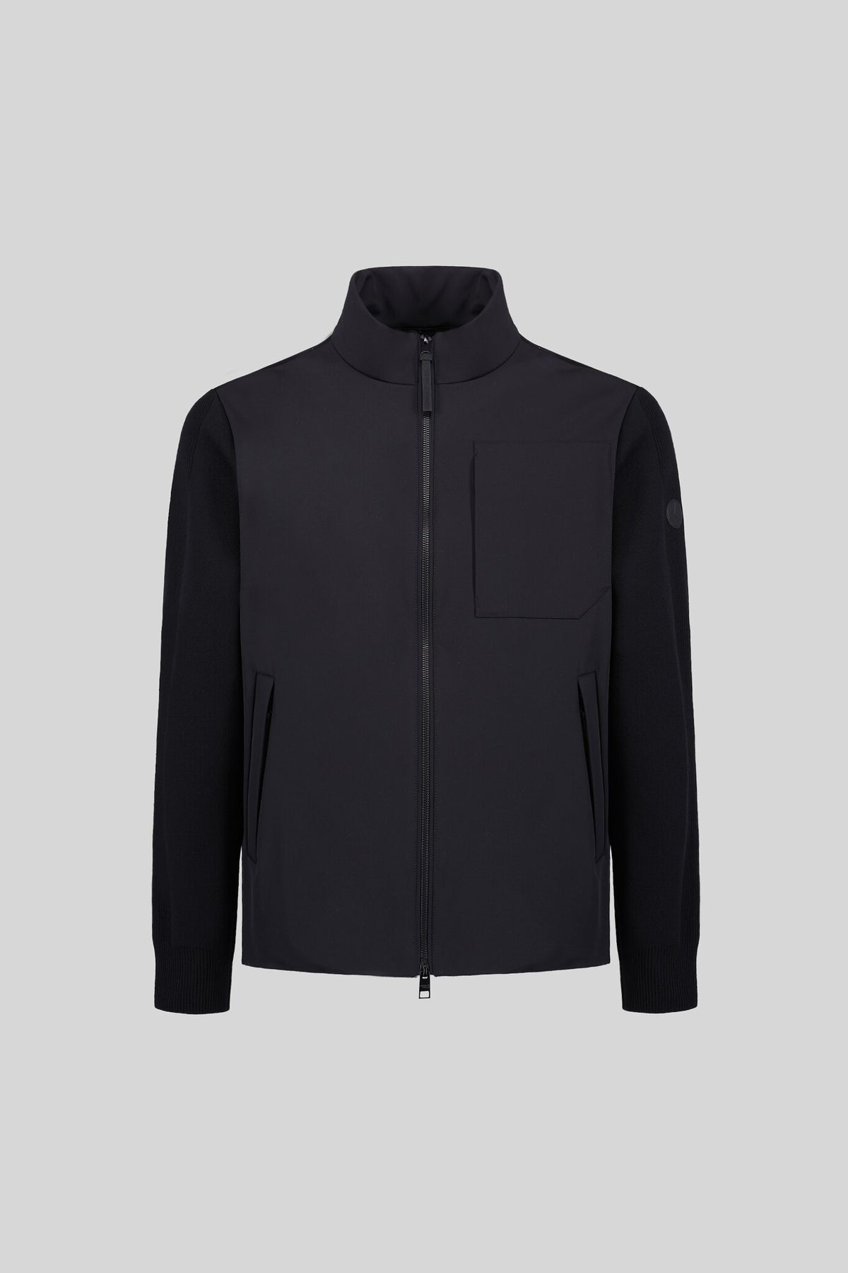 People Of Shibuya, Habaki Technical Zip-Up Jacket with Stand Collar-Black