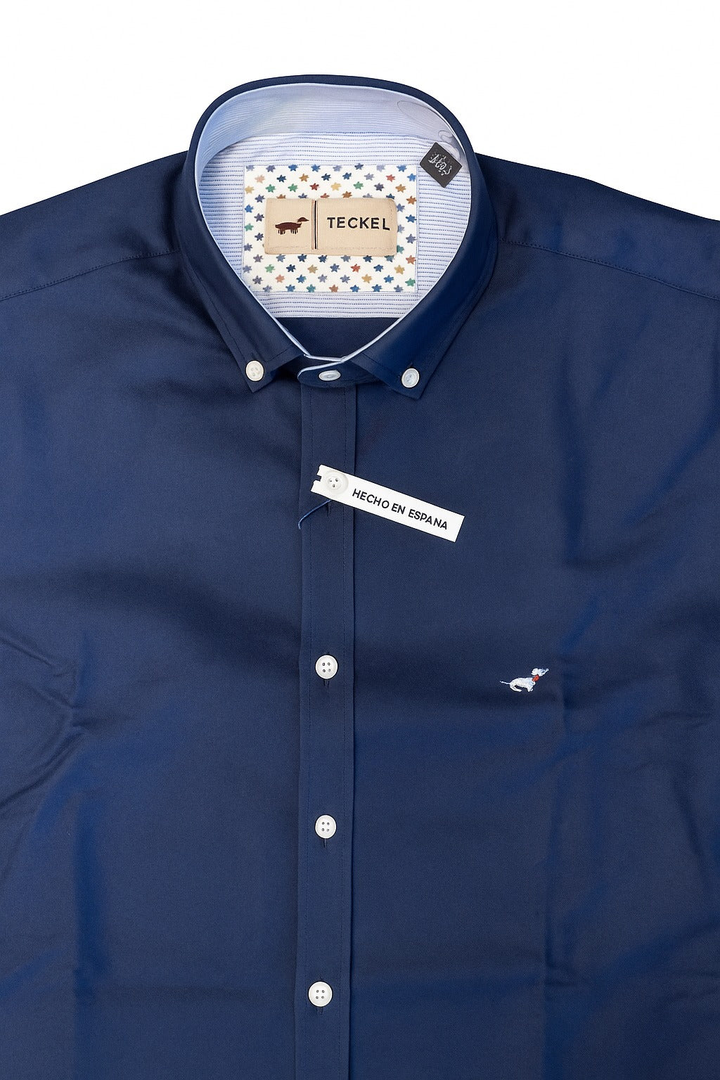 Gilbert Teckel, Navy Oxford shirt