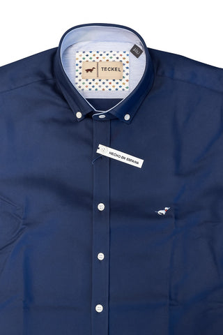 Gilbert Teckel, Navy Oxford shirt