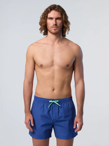 North Sails, Electric Blue Swim Shorts With Logo Patch